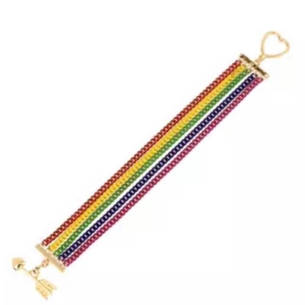 Betsey Johnson Rainbow Multi Chain Bracelet